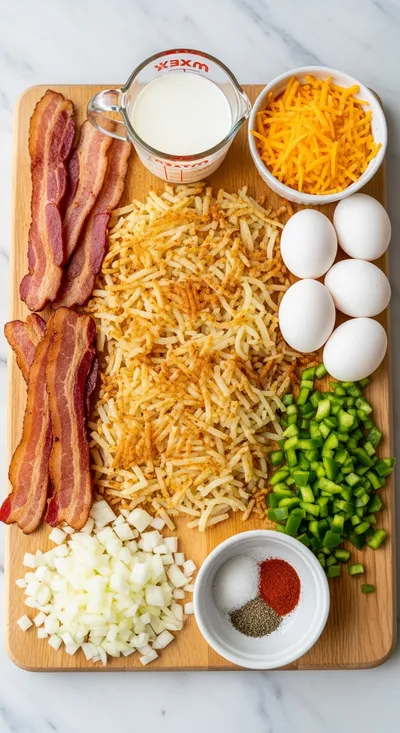 Bacon Egg and Hashbrown Casserole – Easy Breakfast Casserole - cooking process