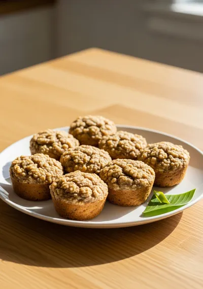 Healthy Banana Oatmeal Muffins