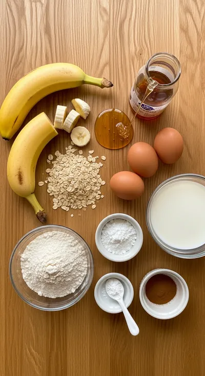 Healthy Banana Oatmeal Muffins - cooking process