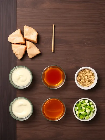 Bang Bang Chicken Skewers - ingredients preparation