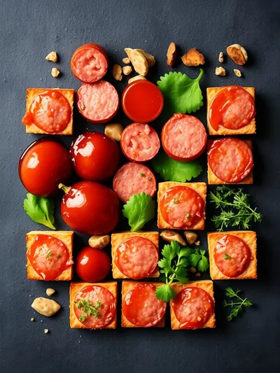 BBQ Beef Sausage Bites - ingredients preparation