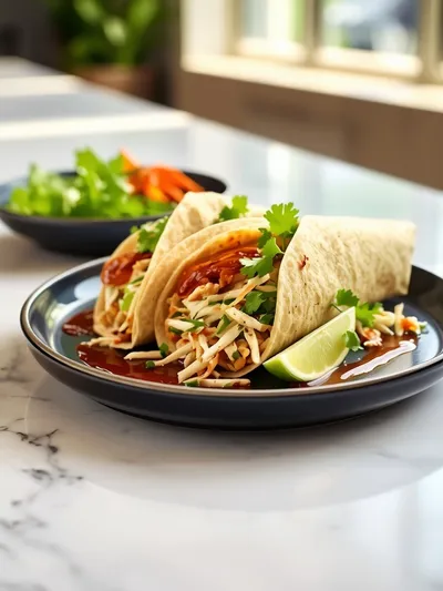 BBQ Chicken Coleslaw Wraps - ready to serve