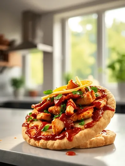 BBQ Chicken Flatbread - Easy Quick Meal