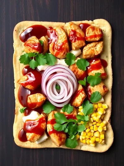 BBQ Chicken Flatbread - Easy Quick Meal - ingredients preparation