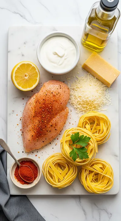 Blackened Cajun Chicken Alfredo - cooking process