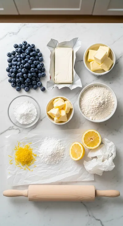 Blueberry Cream Cheese Bars - cooking process