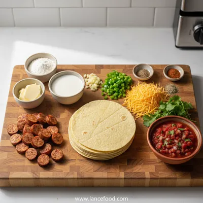Breakfast Enchiladas With Chicken Sausage Gravy - cooking process