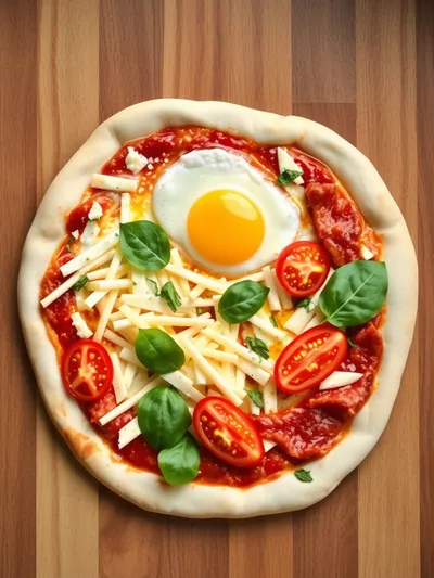 Breakfast Pizza Recipe – Quick & Easy - ingredients preparation