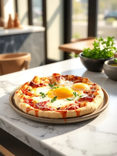 Breakfast Pizza Recipe – Quick & Easy - ready to serve