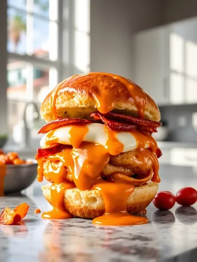 Buffalo Chicken Bacon Mozzarella Bombs