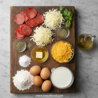 Carnivore Pizza Muffins - cooking process