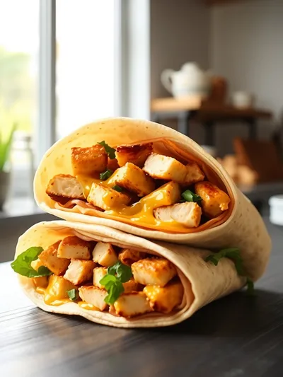 Cheesy Garlic Chicken Wraps – Quick Low Carb