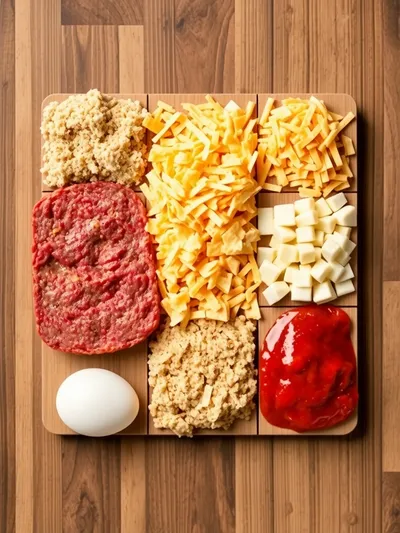Cheesy Meatloaf Casserole – Loaded & Delicious - ingredients preparation