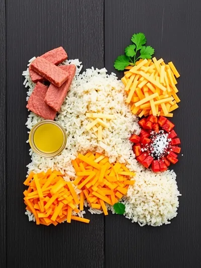 Cheesy Steak and Rice Skillet – One-Pan Comfort Meal - ingredients preparation