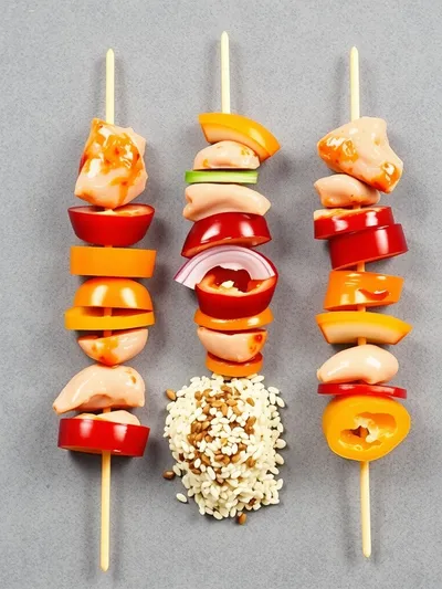 Chicken Skewers with Korean BBQ Sauce - ingredients preparation