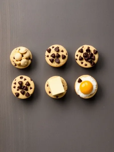 Chocolate Chip Cookie Dough Cups - ingredients preparation