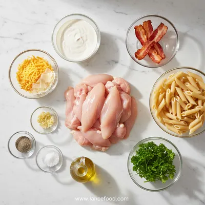 Comforting Crack Chicken Pasta - ingredients preparation