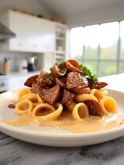 Creamy Beef and Shells Recipe