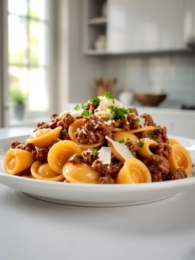 Creamy Beef and Shells Recipe