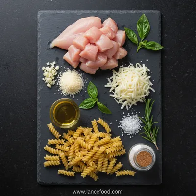 Easy Creamy Chicken Garlic Parmesan Pasta - cooking process