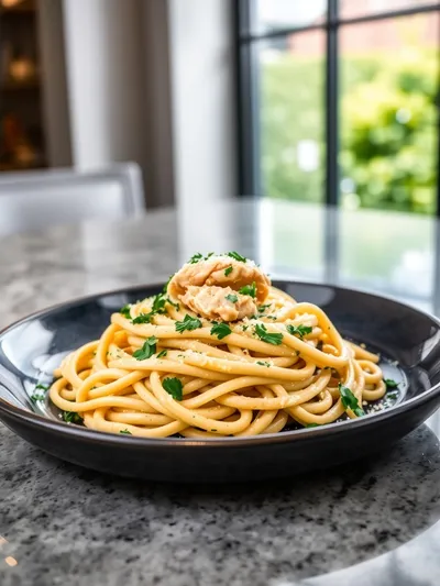 Creamy Garlic Parmesan Chicken Pasta - cooking process