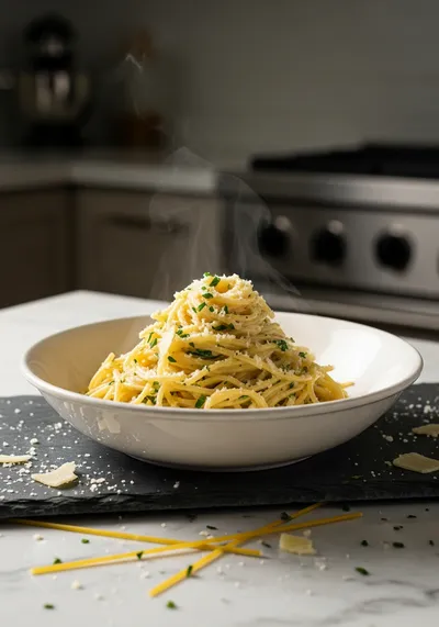 Creamy Garlic Parmesan Spaghetti