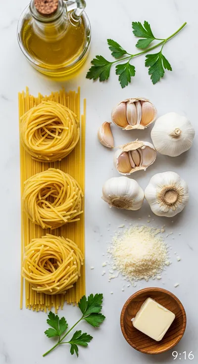 Creamy Garlic Parmesan Spaghetti - cooking process