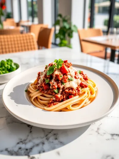 Creamy Rotel Pasta With Ground Beef - ready to serve