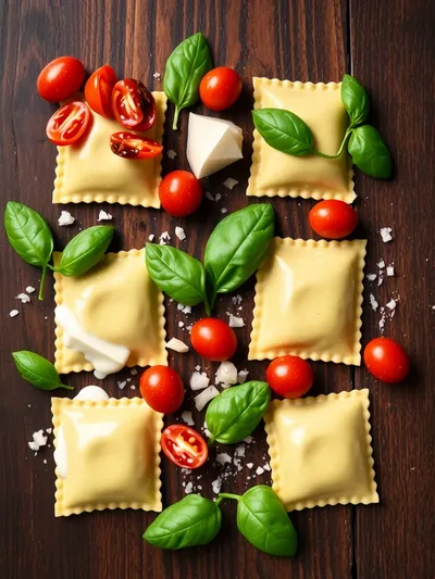 Creamy Tuscan Ravioli Easy Weeknight Dinner - ingredients preparation
