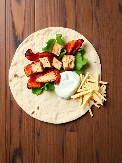 Crispy Bacon Chicken Ranch Wraps – Simple & Delicious - ingredients preparation