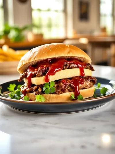 Crockpot BBQ Beef Sandwiches - cooking process