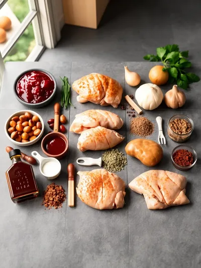 Crockpot BBQ Chicken – Easy Pulled Chicken - ingredients preparation