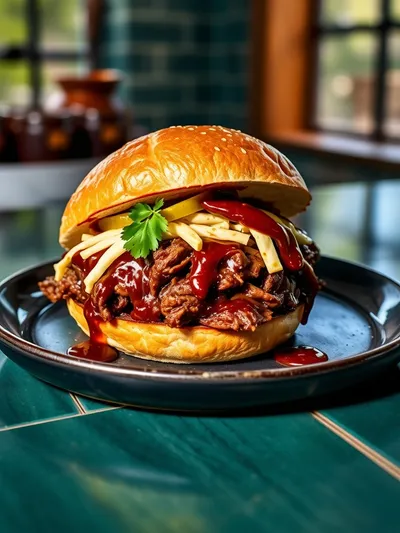 Crockpot BBQ Pulled Beef Sandwiches – Quick & Easy - cooking process
