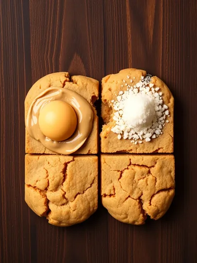 Easy 3 Ingredient Sugar Free Peanut Butter Cookies - ingredients preparation