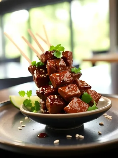 Filipino Beef BBQ Skewers - Easy Authentic Recipe - ready to serve