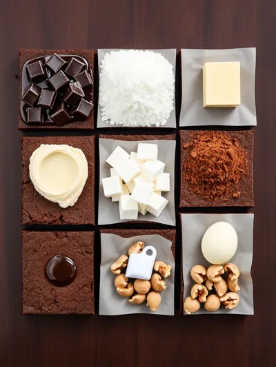Fudgy Brownies – Best Moist Chocolate Treat - ingredients preparation