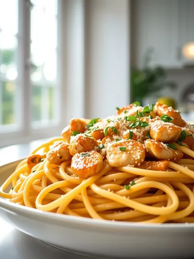 Garlic Parmesan Chicken Pasta – Easy Healthy Dinner