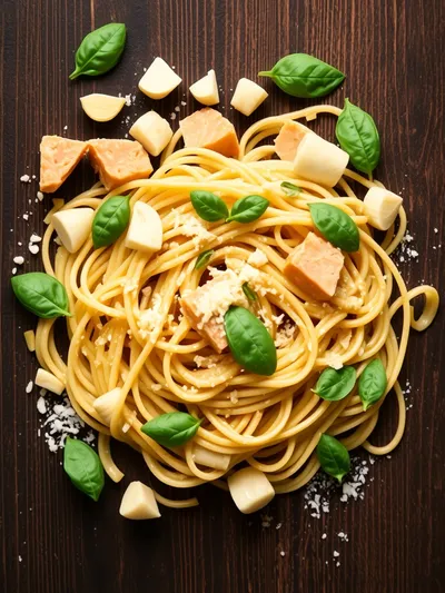 Garlic Parmesan Chicken Pasta – Easy Healthy Dinner - ingredients preparation
