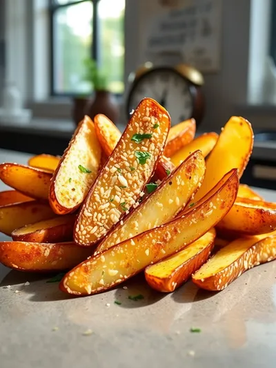 Garlic Parmesan Potato Wedges – Easy Baked Side
