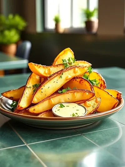 Garlic Parmesan Potato Wedges – Easy Baked Side - cooking process
