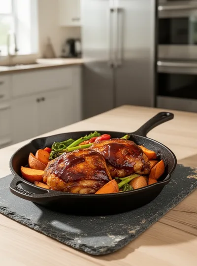 Easy BBQ Chicken Sweet Potato Skillet Recipe