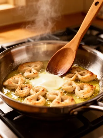 Cheesy Garlic Butter Chicken Bowties – Mozzarella Sauce - ingredients preparation