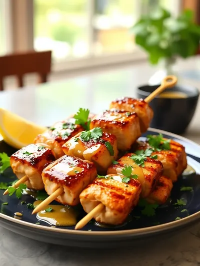 Grilled Cowboy Butter Chicken Skewers - ready to serve