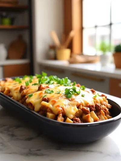 Hobo Casserole – Easy Ground Beef Recipe - cooking process