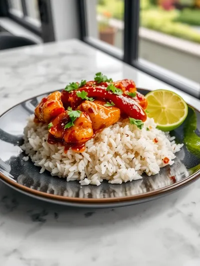 Honey BBQ Chicken Rice Recipe - cooking process