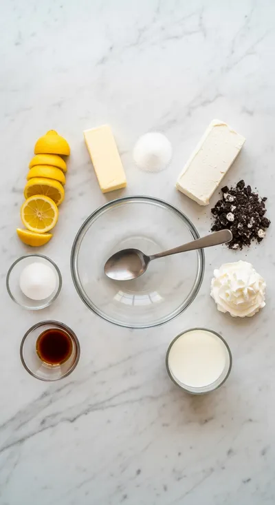 Lemon Oreo Dessert Recipe - cooking process