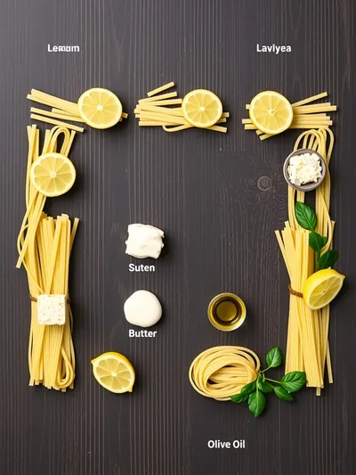 Lemon Pasta (Pasta al Limone) - ingredients preparation