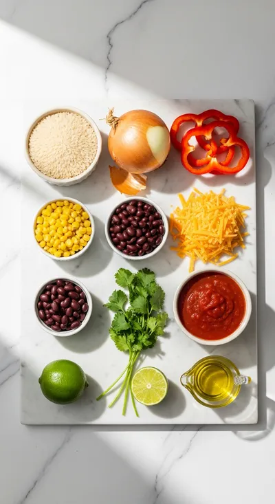 Easy One Pot Mexican Rice Casserole - cooking process