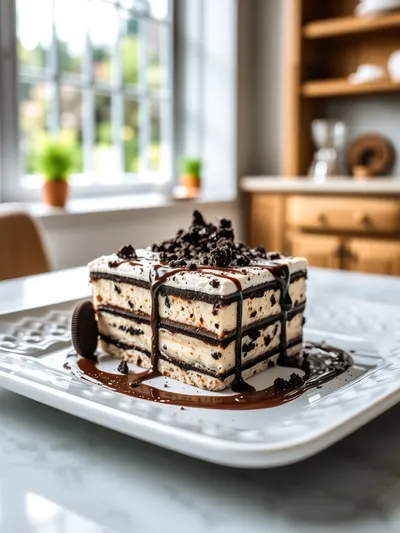 Oreo Lasagna Recipe - ready to serve