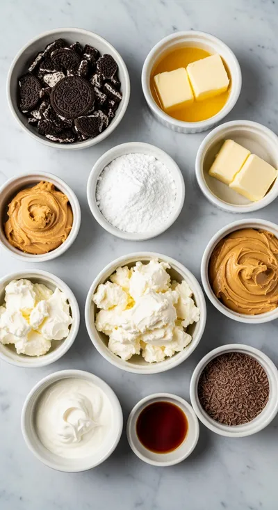 Oreo Peanut Butter Pie - cooking process